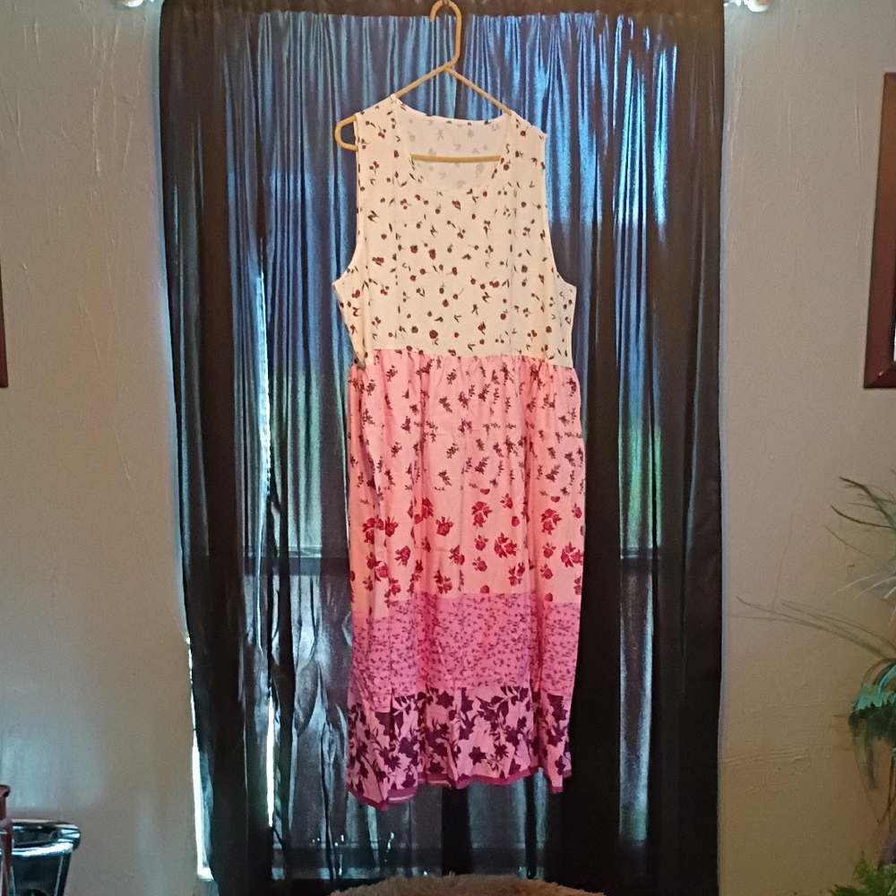 Floral Pink Midi Dress